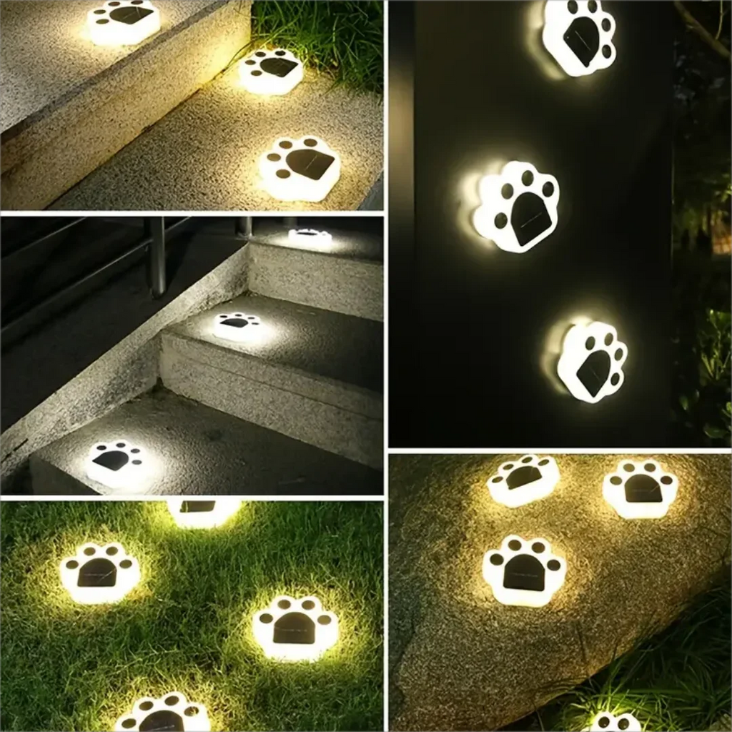 Avtoit | Glowing Paw LED Solar Pathway Outdoor Lights
