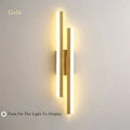 Avtoit | Modern LED Wall Lamp: Black/Gold Acrylic Room Decoration Light