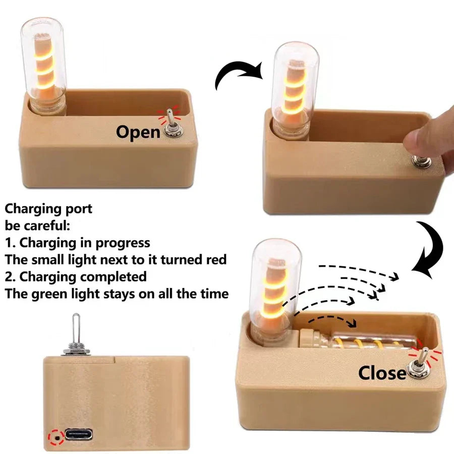 Avtoit | Mechanical Flip Rechargeable Night Lamp