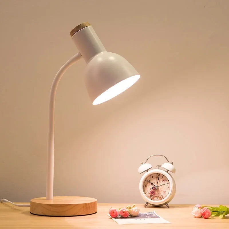 Avtoit | Autumn and Winter Lighting | Nordic Creative Wood Art Iron LED Desk Lamp - Moxie