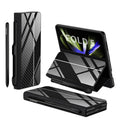 Avtoit | Shockproof Armor Case Glass Cover Stand Insert Card Leather Case for Samsung Galaxy Z Fold 5/4