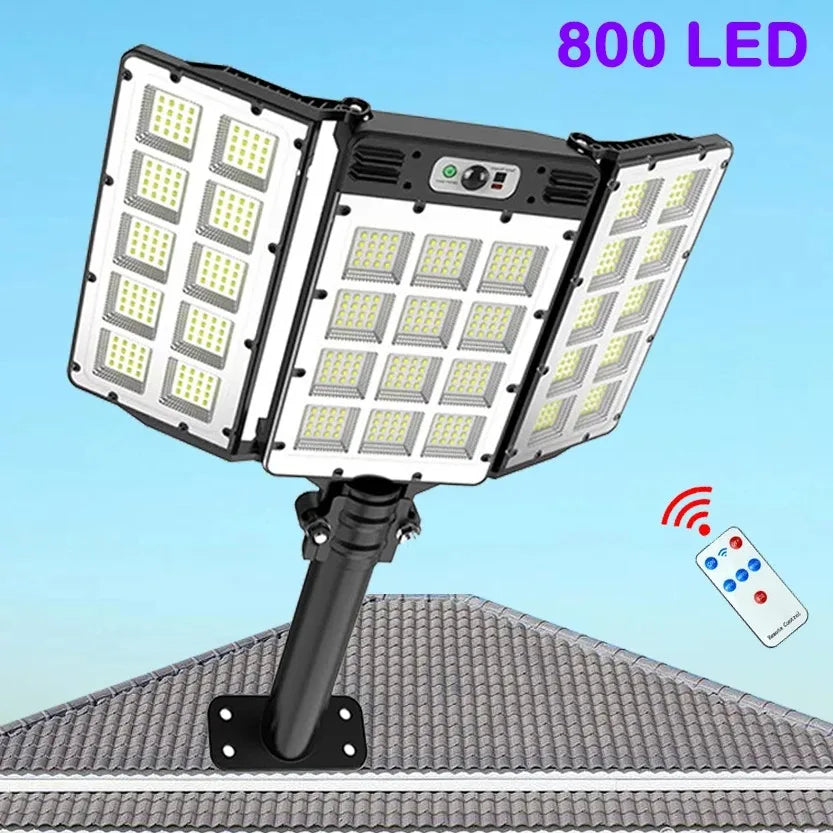 Avtoit | SolarBright LumiWall | Solar-powered Wall Light | Motion Sensor & 800 LEDs | Weatherproof