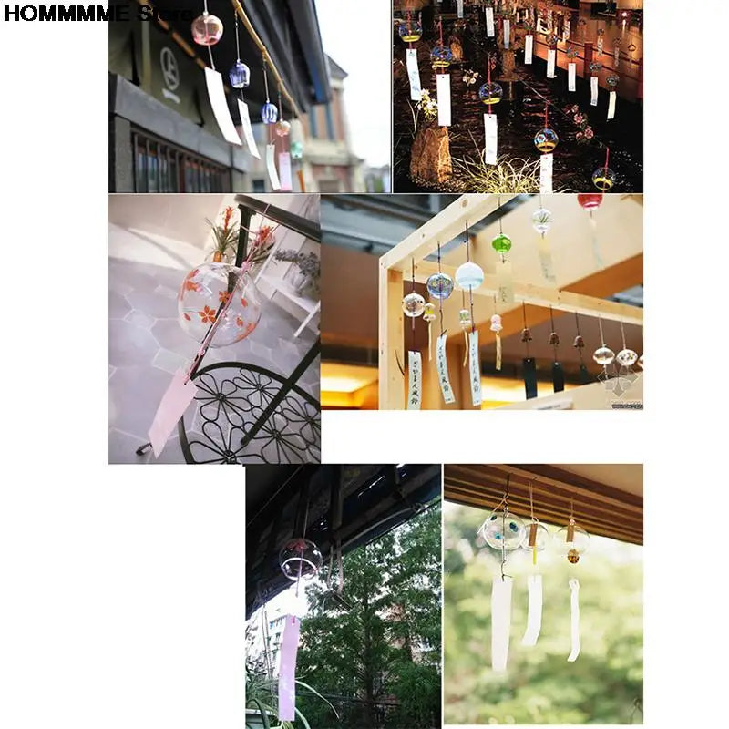 Avtoit | Yumeko Glass Wind Chime | Japanese Style | Handcrafted | Clear Sound | Decorative Pendant