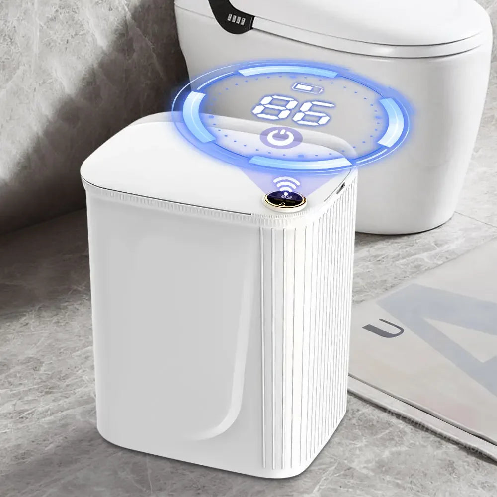 Avtoit | Smart Sensor Trash Can with Digital Display & Type-C Charging – CleanBin