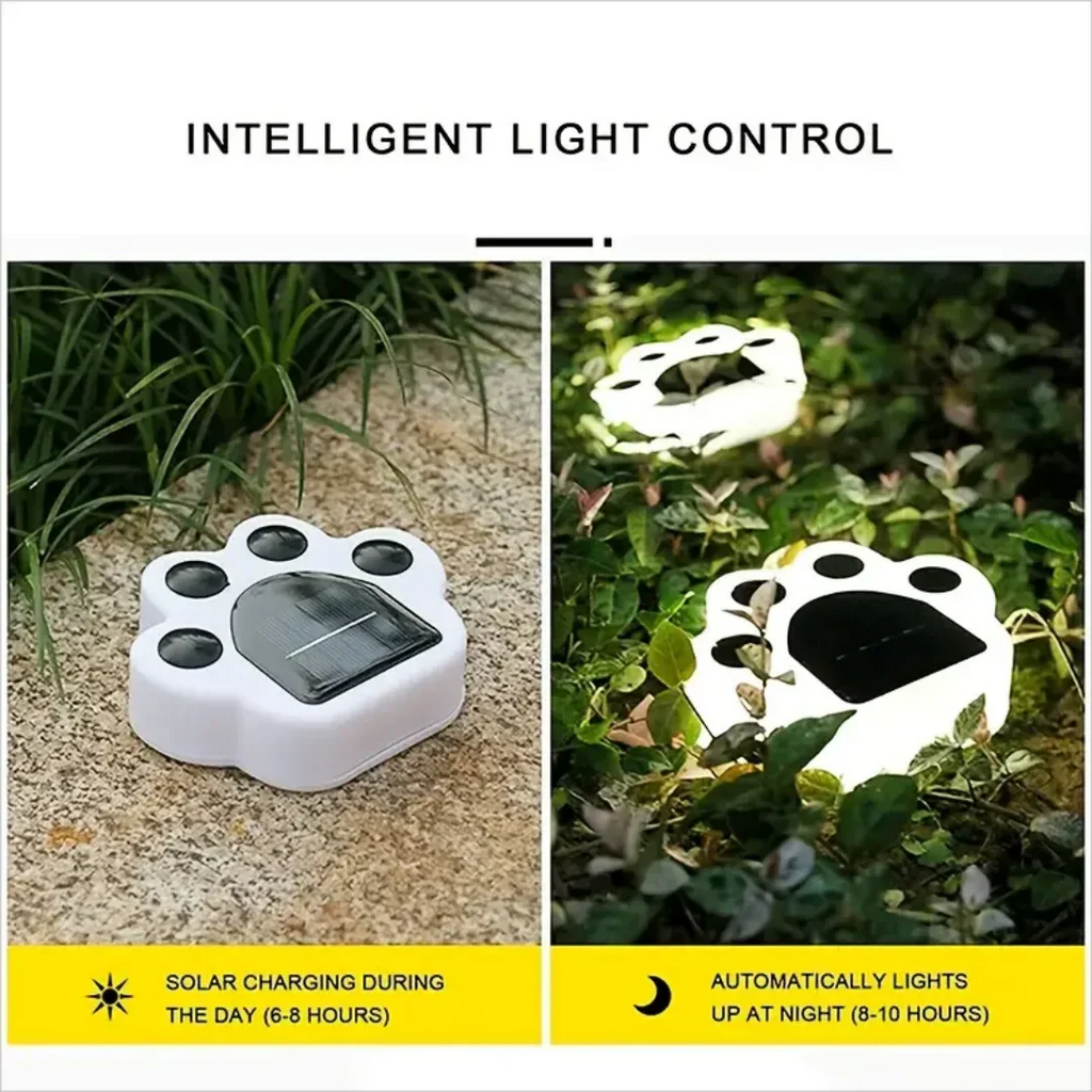 Avtoit | Glowing Paw LED Solar Pathway Outdoor Lights