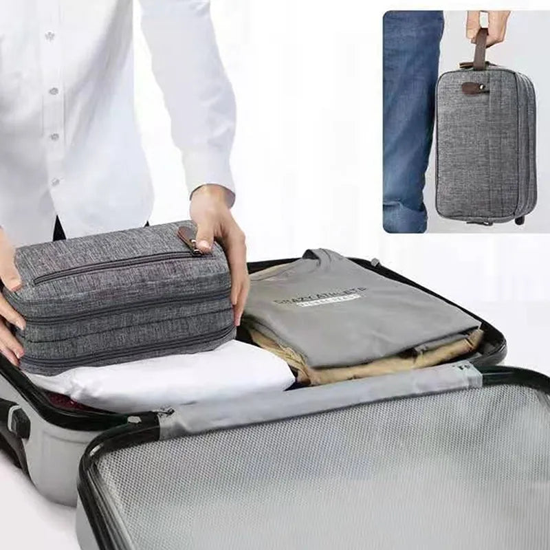Avtoit | Traveluxe Culture & Cosmetic Bag | Water Repellent | Premium Leather Handle