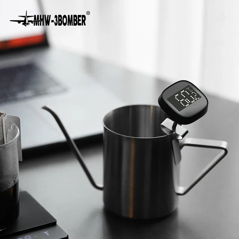 Avtoit | MHW-3BOMBER Digital, instant-read coffee thermometer for latte art pen, milk frothing pitcher, stylish barista kitchen accessories for home
