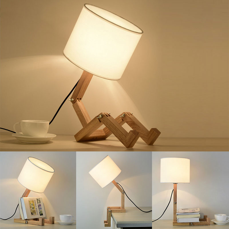 Avtoit | Thinker Wooden Robot Modern Night Lamp