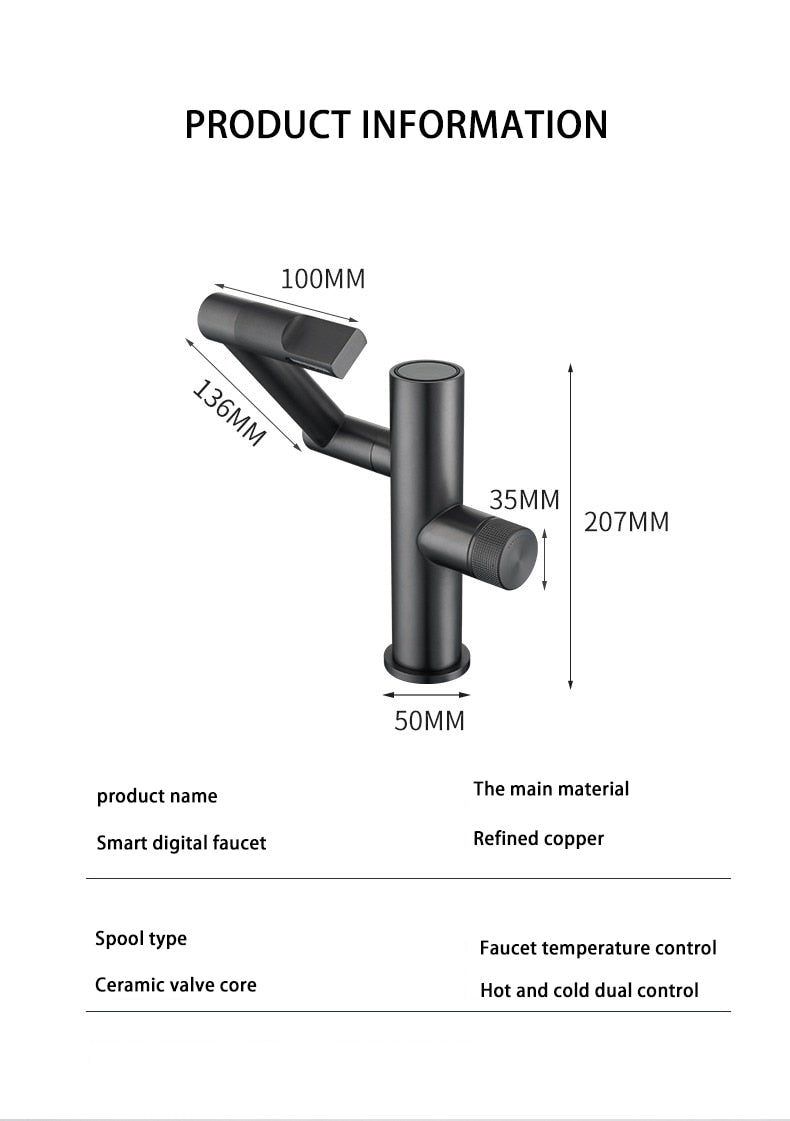 Avtoit | Hydroelectric Rotating Modern Smart Waterfall Faucet