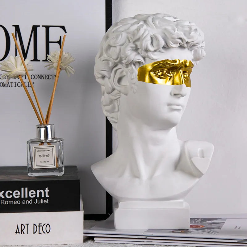 Avtoit | European Home Decor David Head Resin Statues Statues Home Decor Modern Abstract Art Bust Sculpture Art Sketch Practice