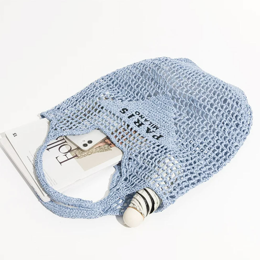 Avtoit | Net straw crochet beach bag