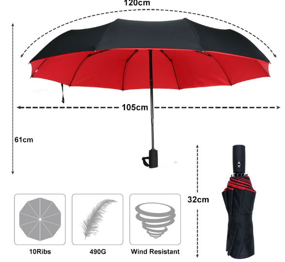 Avtoit | Windproof Storm Umbrella – Durable, Compact & Lightweight