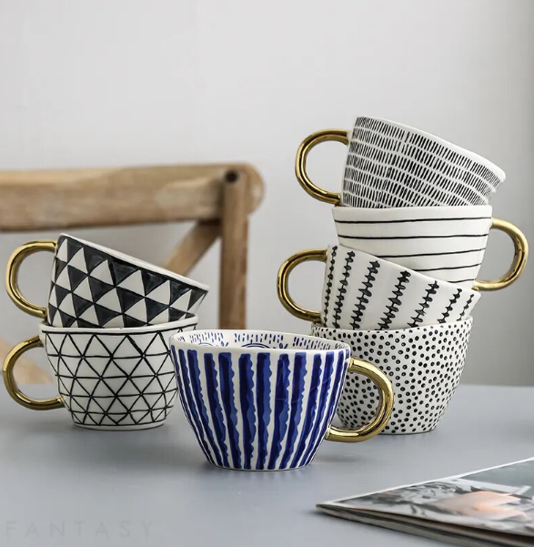 Avtoit | GeoMug Designer Bags & Cups | Stylish Ceramics | Modern Geometric Patterns