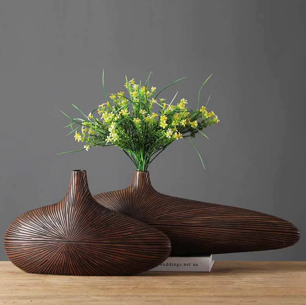 Avtoit | ClayAura Sahara Sculptured Vase | Handmade | Modern Decor for Home | Elegant Design