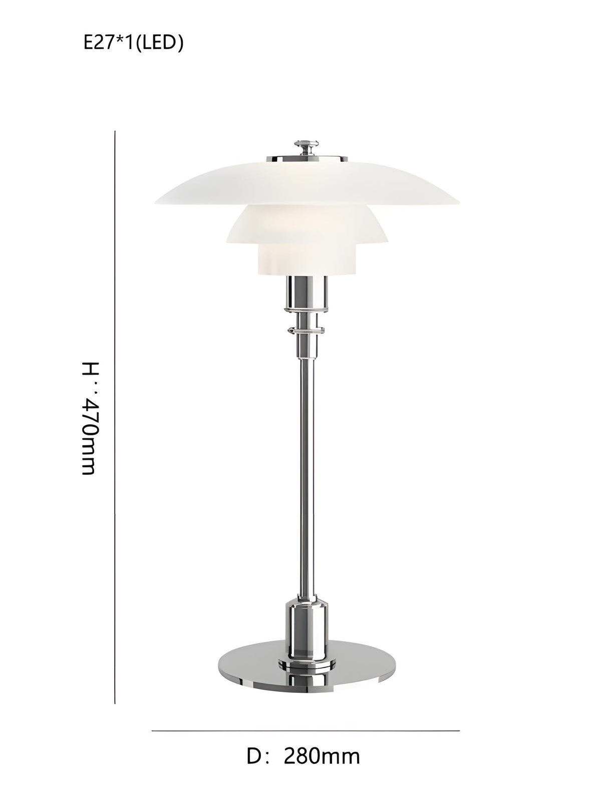Avtoit | NordiGlow LED Table Lamp – Elegant glass design in Nordic style, dimmable lighting for office, living room or bedroom
