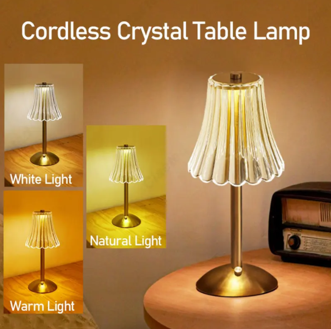 Avtoit | Wireless Crystal Table Lamp with Dimming Function