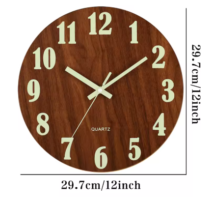 Avtoit | GlowTime | Light-storing quartz wall clock