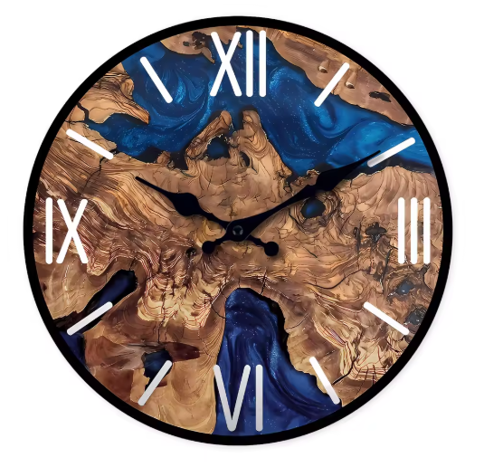 Avtoit | Abstract Roman | Wooden Wall Clock with Roman Numerals