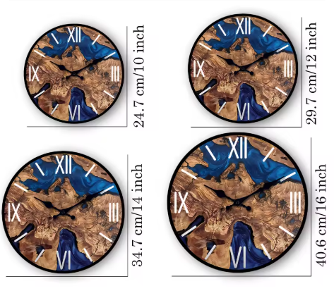 Avtoit | Abstract Roman | Wooden Wall Clock with Roman Numerals