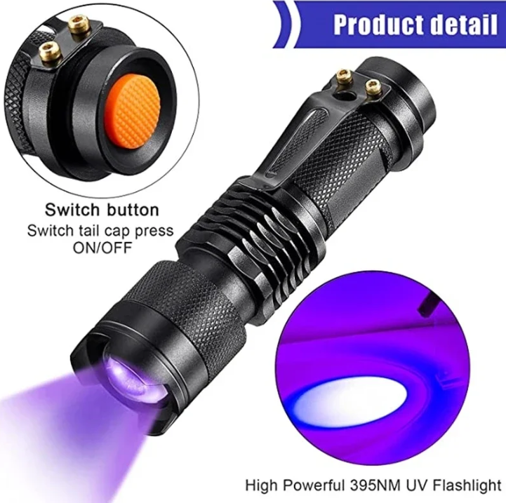 Avtoit | UV-LED flashlight – Ultraviolet light for stain detection and pet urine detection