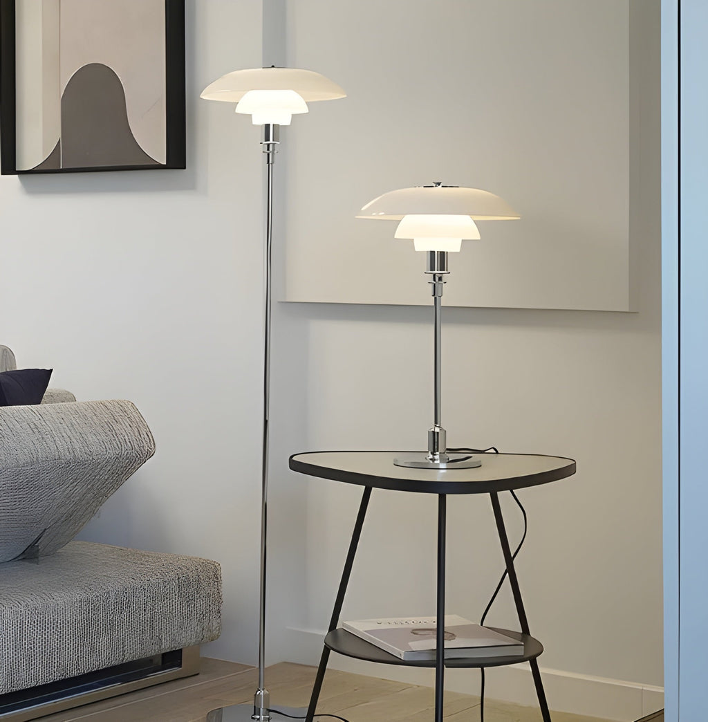 Avtoit | NordiGlow LED Table Lamp – Elegant glass design in Nordic style, dimmable lighting for office, living room or bedroom