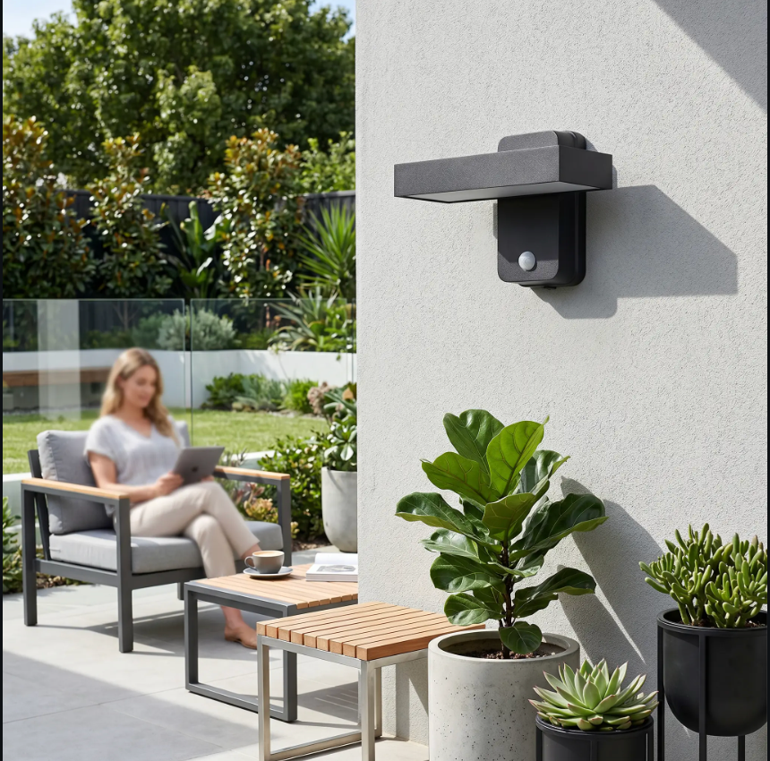 Avtoit | PIR Motion Sensor Outdoor Wall Light | IP65 Waterproof, Rotatable Design & Adjustable Length for Gardens and Entrances