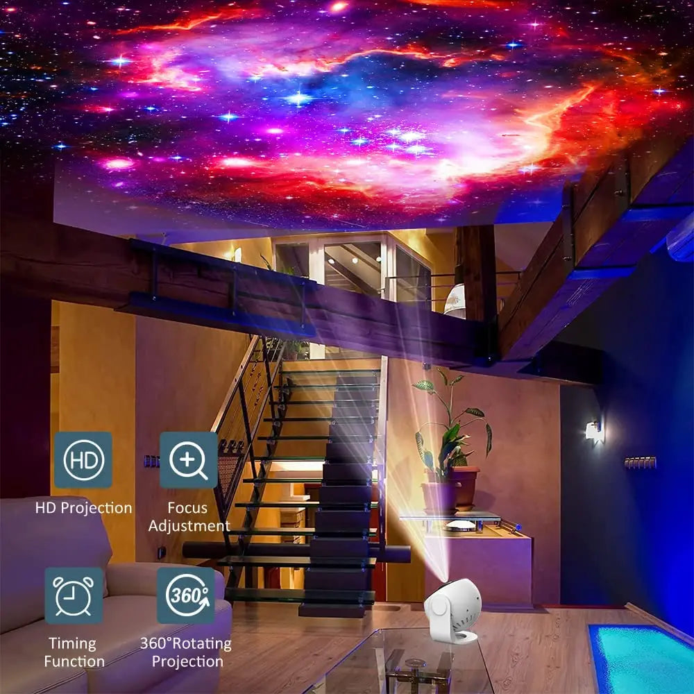 Avtoit | NEW 13 In 1 Planetarium Galaxy Starry Sky Projector Night Light HD Star Aurora Projection Lamp For Kids Bedroom Home Party Decor