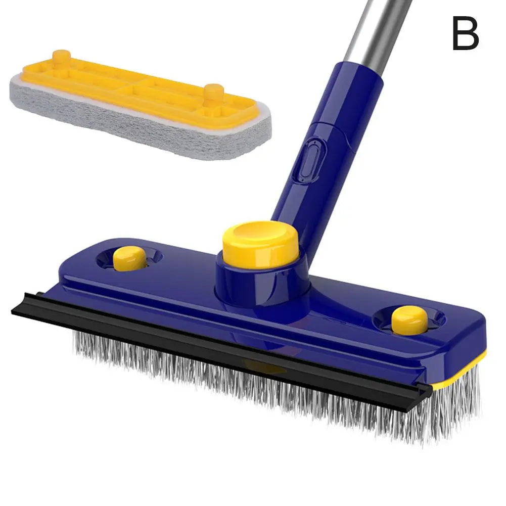 Avtoit | 2in1 V-Shaped Long Handle Floor Scrub Edge Cleaner Brush