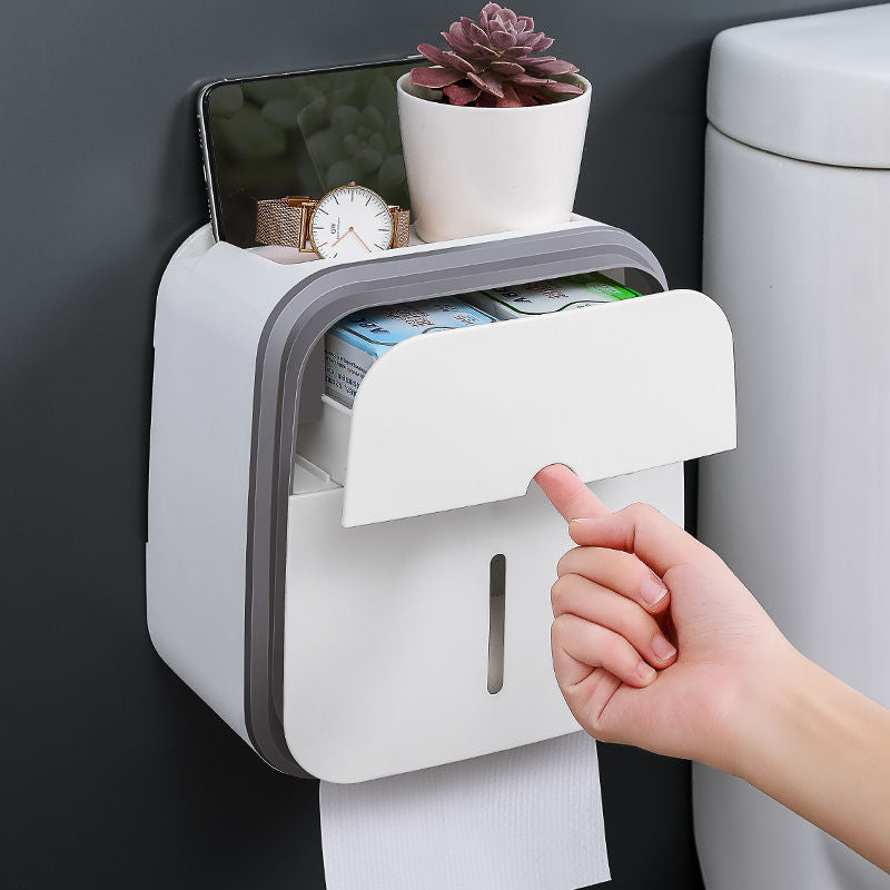 Avtoit | Wall-Mounted Bathroom Organizer Tissue Box Holder