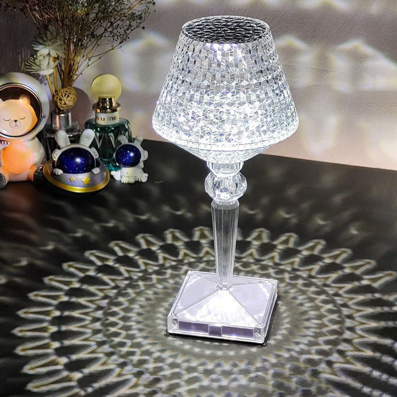 Avtoit | Diamond Glow Rechargeable Crystal Table Lamp