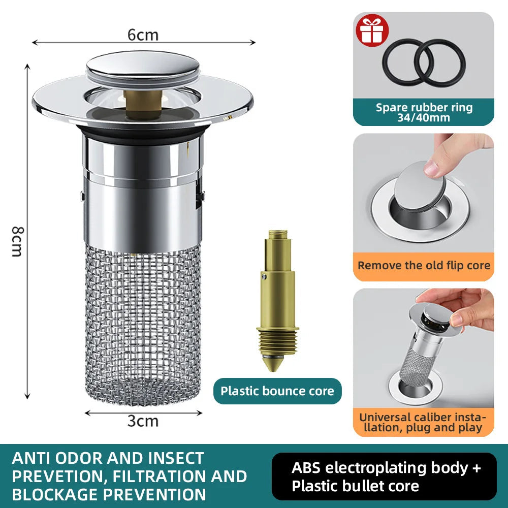 Avtoit | Pop-up Anti Clogging Drain Sink Strainer Filter