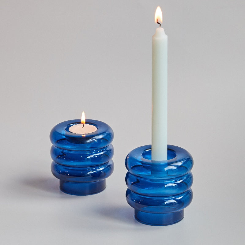 Avtoit | Dual Glass Spiral Candle Holder