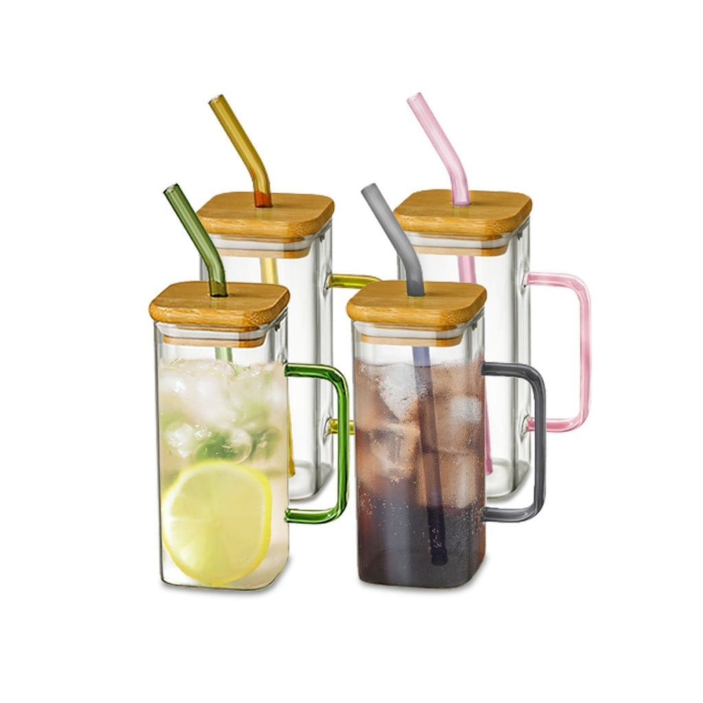 Avtoit | Stylish Square Large Capacity Mug with Straw