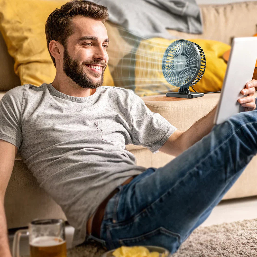 Avtoit | BreezePro Lunara | USB Mini Fan | 3 Speed Levels | Compact & Quiet | For Home & Travel