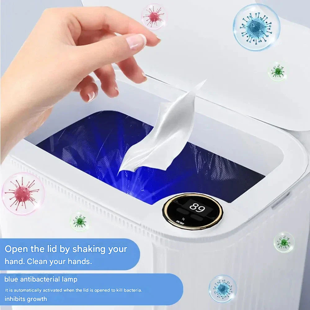 Avtoit | Smart Sensor Trash Can with Digital Display & Type-C Charging – CleanBin