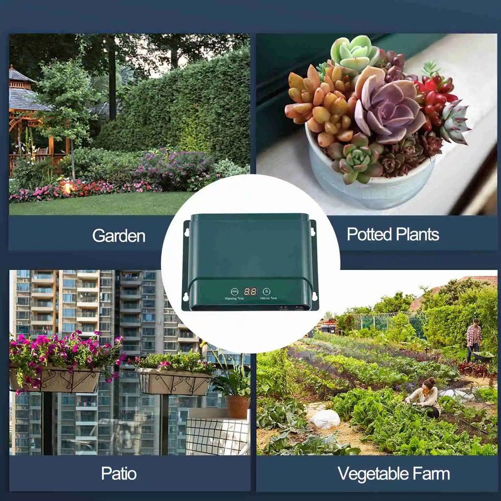 Avtoit | Solar Drip Irrigation System Kit Automatic Watering with 30 Modes & 7 Timers – AquaFlow