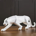 Avtoit | Panther Statue, Animal Figure, Abstract Geometric Style, Resin, Leopard Sculpture, Home Office, Desktop Decoration, Crafts