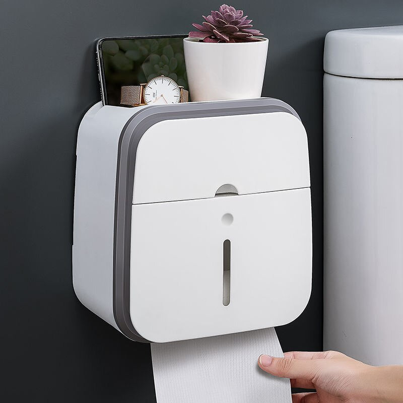 Avtoit | Wall-Mounted Bathroom Organizer Tissue Box Holder