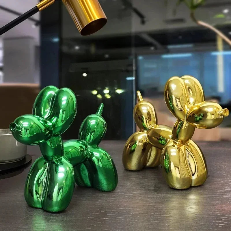Avtoit | Nordic Balloon Dog Sculpture Resin Animal Ornament Art Sculptures and Figures Craft Home Decoration Room Desktop Accessories
