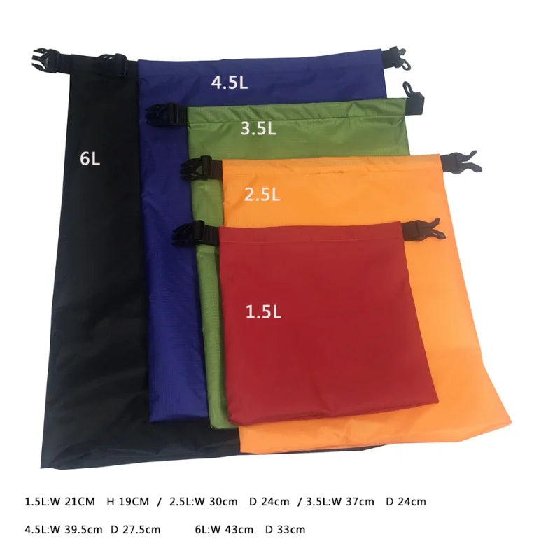 Avtoit | HydroSak Dry Bag Set | Waterproof & Ultralight | 5 Sizes | For Sports & Outdoor