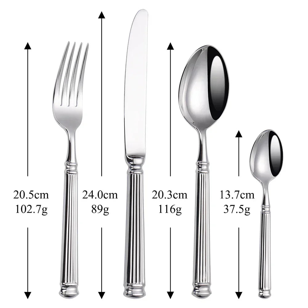 Avtoit | Premium Stainless Steel Cutlery Set – 304 Mirror Finish Silverware for Everyday & Formal Dining