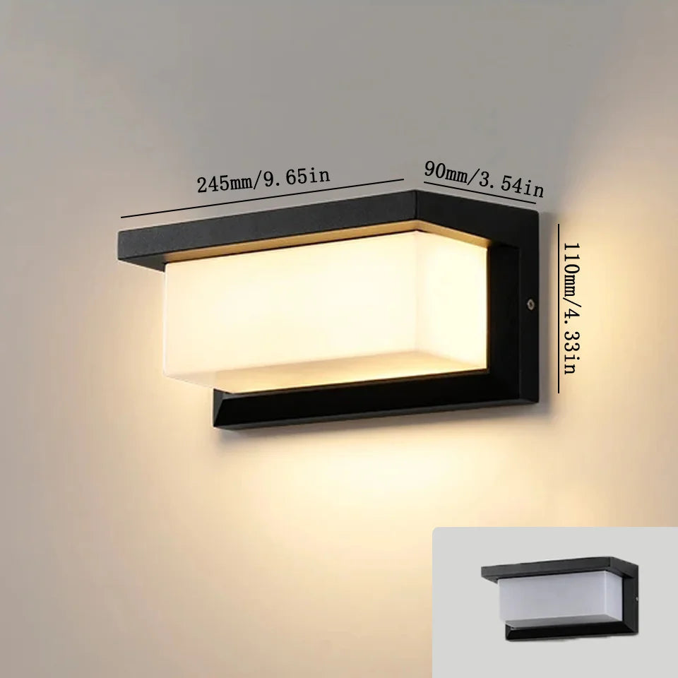 Avtoit | LED wall light with radar motion sensor – 16W waterproof light for indoor and outdoor use, cold and warm white light, AC85-265V