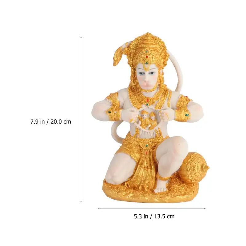 Avtoit | 1 Piece Hanuman Buddha Monkey God Figurine Southeast Asian Style Home Sculpture Lord Hanuman Statue Buddha Figur Ornament