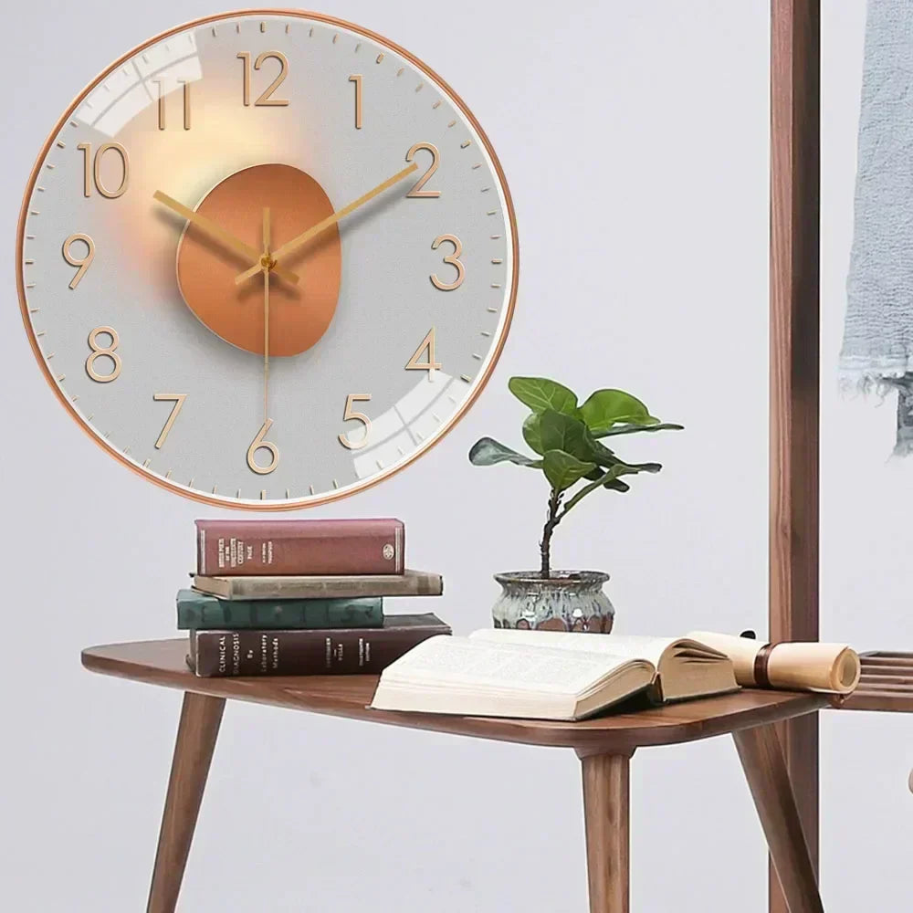 Avtoit | Silent Classic Wall Clock | Non-Ticking Elegant Timepiece for Bedroom & Office