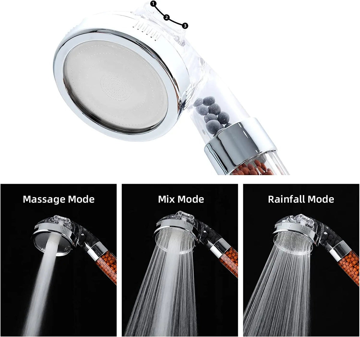 Avtoit | High Pressure Water-Saving Shower Head with Filter - AquaGlow