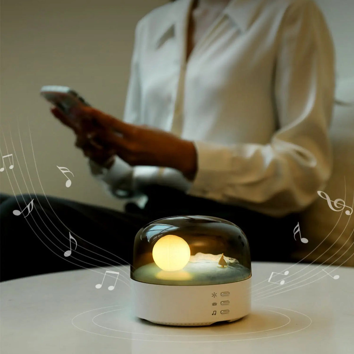 Avtoit | 3D Mysterious Moon LED Night Light Speaker