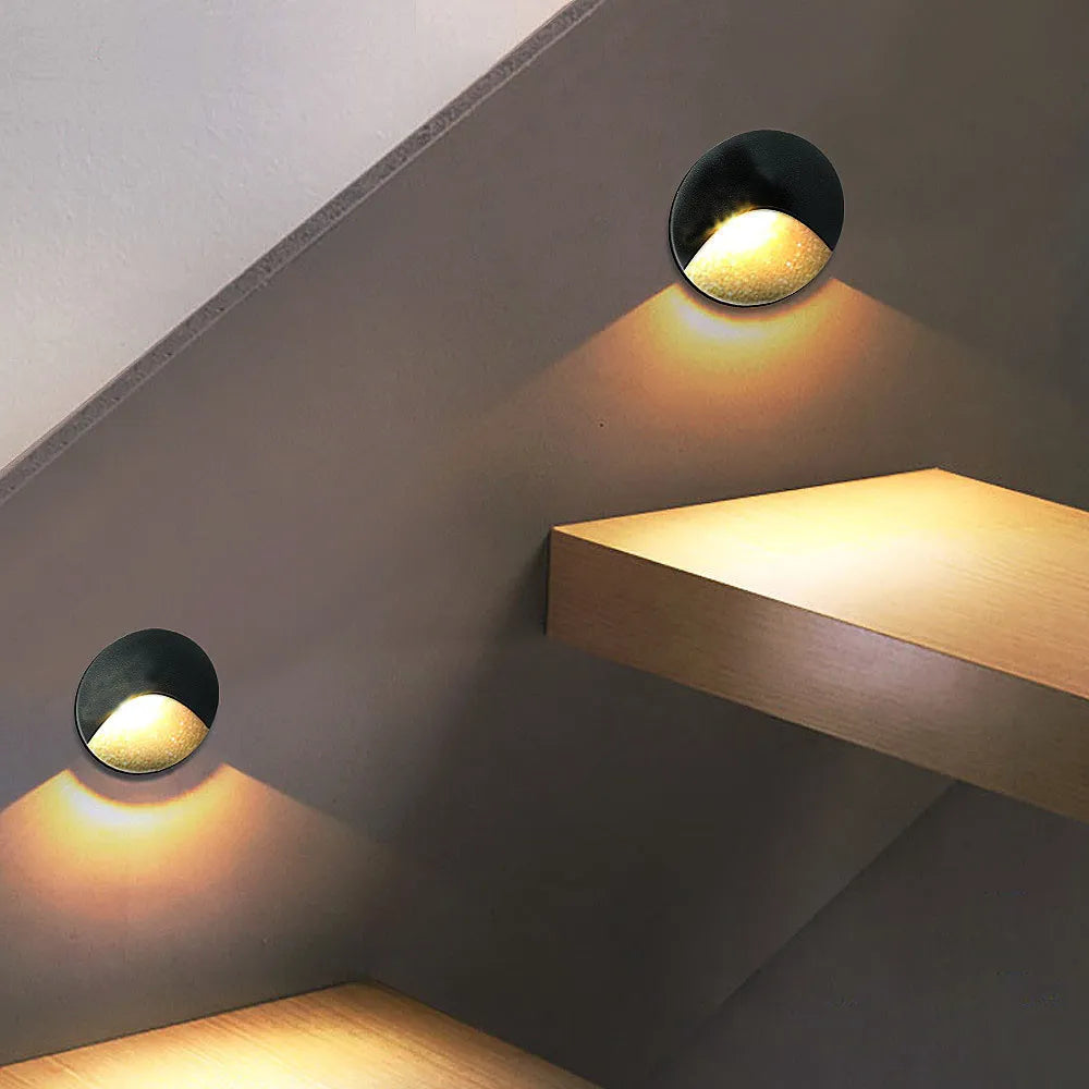 Avtoit | Modern waterproof IP65 LED recessed wall lamp for outdoor lighting - 3W embedded step & staircase balcony portal light