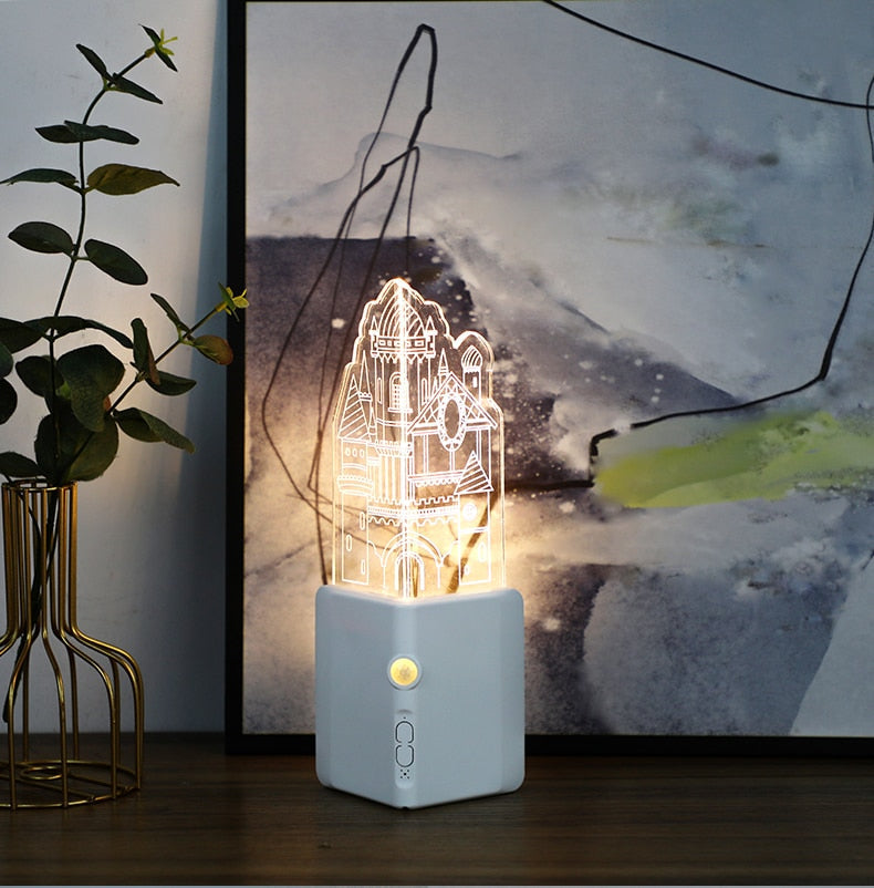 Avtoit | 3D LED Rechargeable Wall Night Lamp