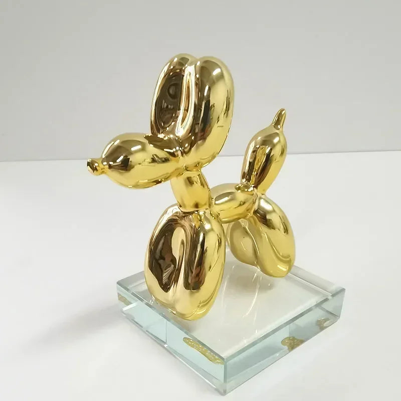 Avtoit | Nordic Balloon Dog Sculpture Resin Animal Ornament Art Sculptures and Figures Craft Home Decoration Room Desktop Accessories