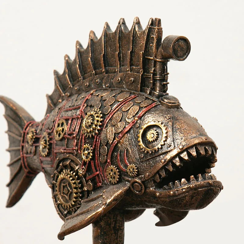 Avtoit | Steampunk Mechanical Blackfish Figurine